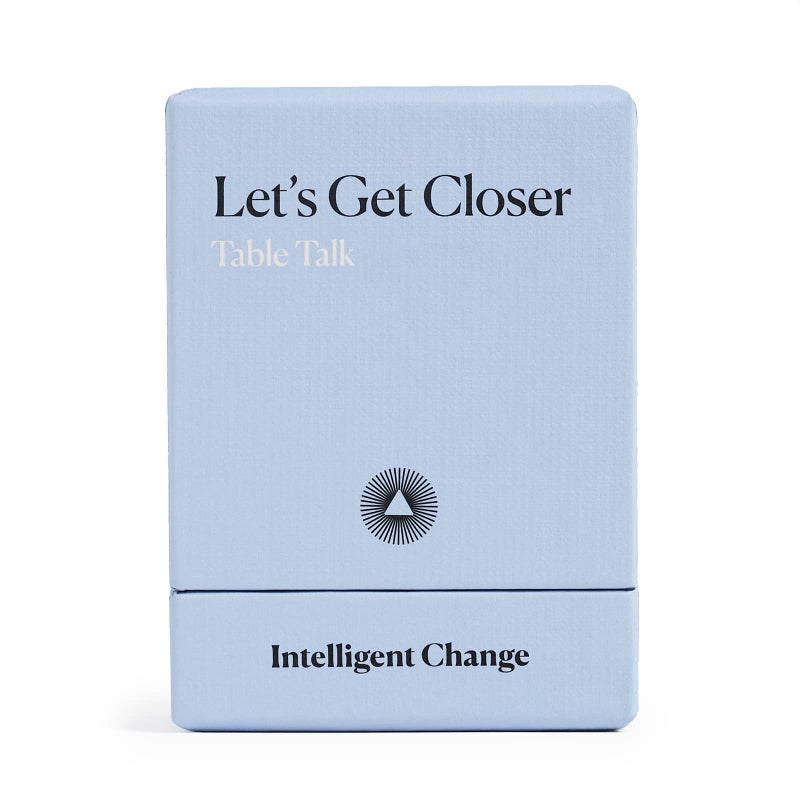 Intelligent Change Get Closer: Table Talk Conversation Cards, Dinner Party Conversation Starters, Fun Talking Card Game Friends, Family, & Couples, Icebreaker Game 52 Question Cards - Image 1