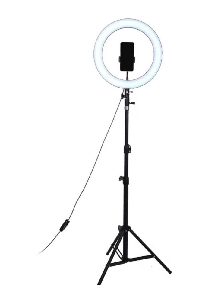 ضوء حلقة تصوير LED مع حامل ثلاثي أسود/أبيض - Image 1