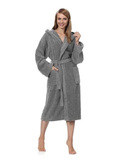 Grey Color Lightweight And Cloud Soft Terry Bathrobe XL Size