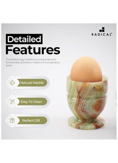 RADICALn Egg Holder Green Handmade Marble  Used for Boiled Eggs Or Hard Boiled Egg Cups For Kitchen Table - pzsku/ZA77EC172480C910EF1F9Z/45/_/1727941986/1eb12d54-6052-4036-8ef4-86d9ce6421bb