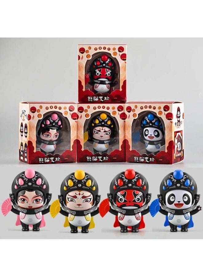 Guochao Sichuan Opera Panda Face-changing Doll Chinese Style Face-changing Children's Doll Doll Gift-giving Souvenir Toy-Color:Sichuan Drama Face Changing Powder  - Image 5