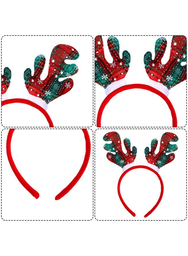 Elcoho 9 Pack Assortment Christmas Headbands Christmas Party Toys Hats Costume Reindeer Santa Headbands for Christmas Holiday Party, 9 Styles - Image 3