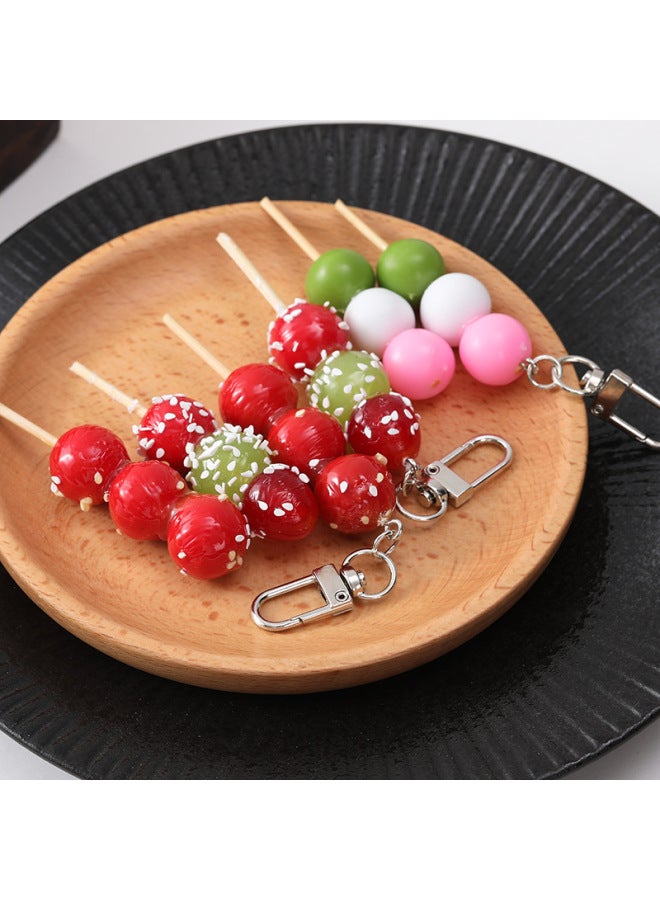 Simulation Sugar-Coated Berry Creative Mini Sugar-Coated Berry Funny Model Three-Color Ball Keychain Fun Food Play-Color:Sugar-Coated Berry-Door Buckle-Specifications:As Shown In The Figure