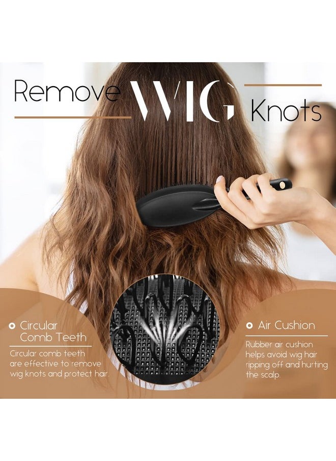 Dreamlover Wig Brush For Synthetic Wigs, Synthetic Wig Brush For Human Hair, Wig Comb For Lace Front, 4 Pieces 