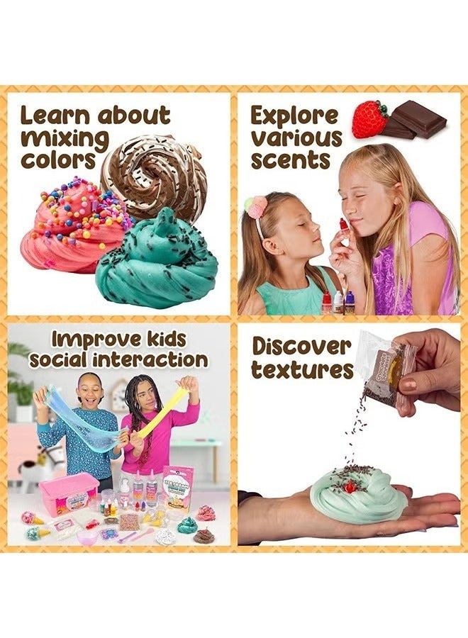 Arabest DIY Ice Cream Slime Kit for Girls, Amazing Ice Cream Slime Making Kit to Make Butter Slime, Cloud Slime & Foam Slimes – Stress Relief Party Favors & Great Gift Idea,10 Year Old Girl Birthday Gifts & Toys for Girls 7-10 - Image 5