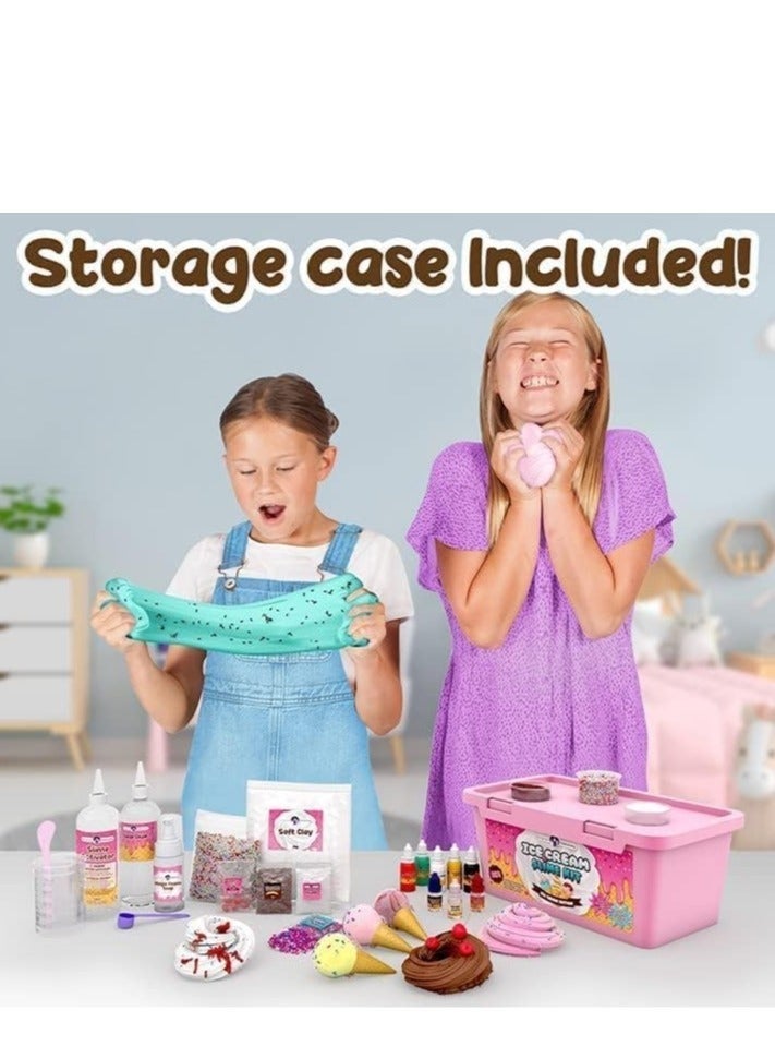 Arabest DIY Ice Cream Slime Kit for Girls, Amazing Ice Cream Slime Making Kit to Make Butter Slime, Cloud Slime & Foam Slimes – Stress Relief Party Favors & Great Gift Idea,10 Year Old Girl Birthday Gifts & Toys for Girls 7-10 - Image 2