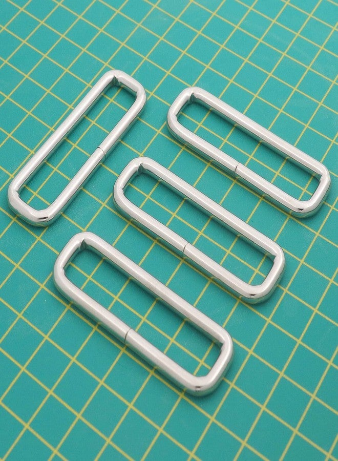 BIKICOCO Metal Rectangle Ring Buckles Square Strap Webbing Belt Rings for Bag Purse Non Welded 2 x 1/2 Inch, Silver, Pack of 20 - Image 5