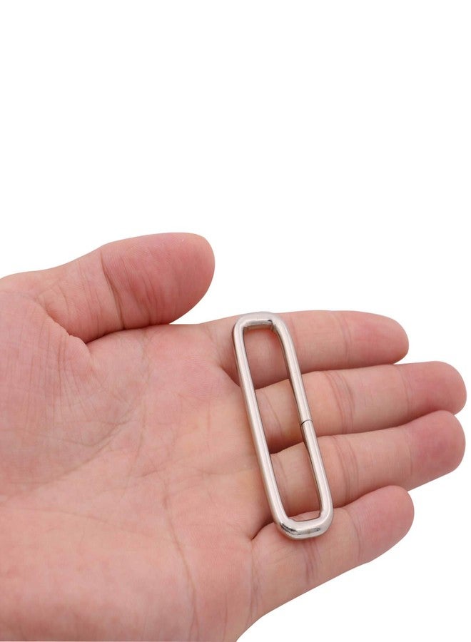 BIKICOCO Metal Rectangle Ring Buckles Square Strap Webbing Belt Rings for Bag Purse Non Welded 2 x 1/2 Inch, Silver, Pack of 20 - Image 3