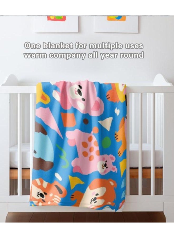 general Baby and children's cartoon flannel thin blanket (warm and comfortable, suitable for sleep, game use) 70cm*100cm - Image 1