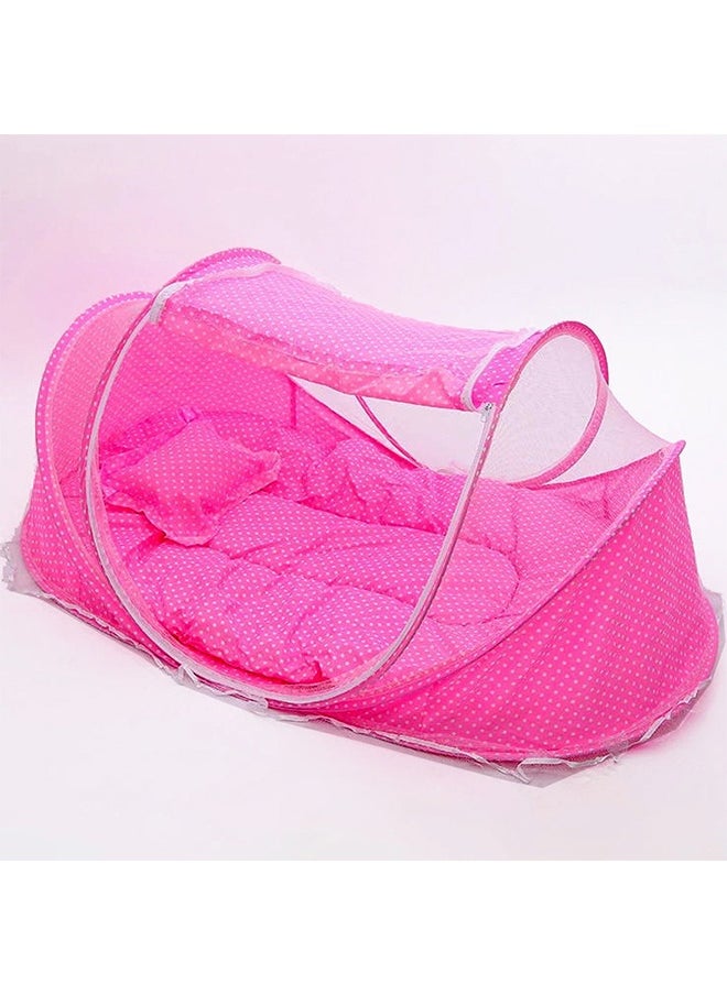 Generic Cotton Baby Mattress with Mosquito Net, Baby Sleeping Bag & Mosquito Net, Portable Travel Baby Cribs Toddler, Multi-function Folding Bed for New Born 0-4 Months Babies  - Image 1