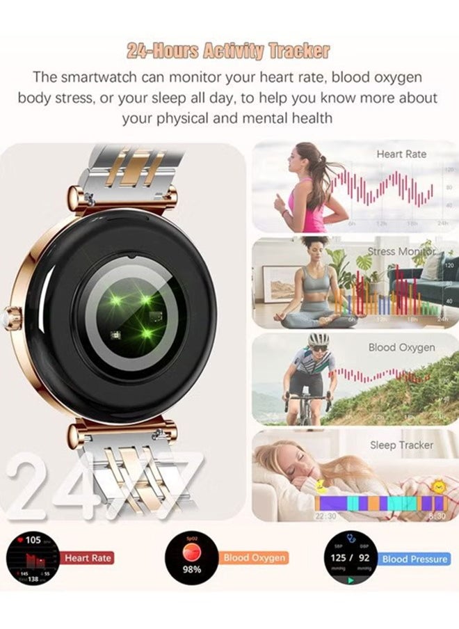 RollsTimi  Ladies smart watch, 1.27" high-definition touch screen, sports fitness tracker and heart rate measurement, waterproof smart watch  - Image 4