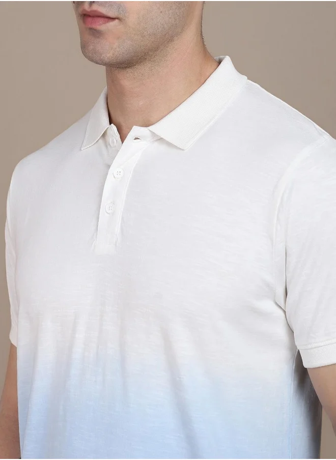 دينيس لينغو Blue T-Shirt for Men, Modern Casual