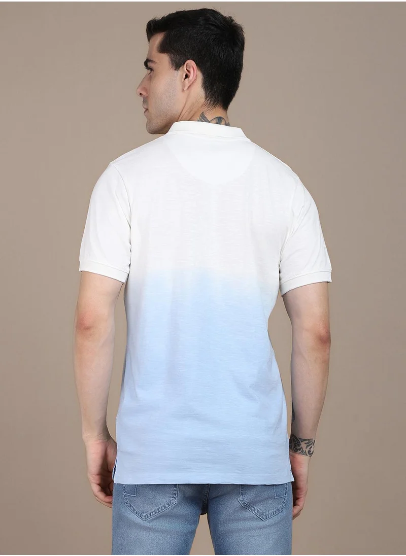 دينيس لينغو Blue T-Shirt for Men, Modern Casual