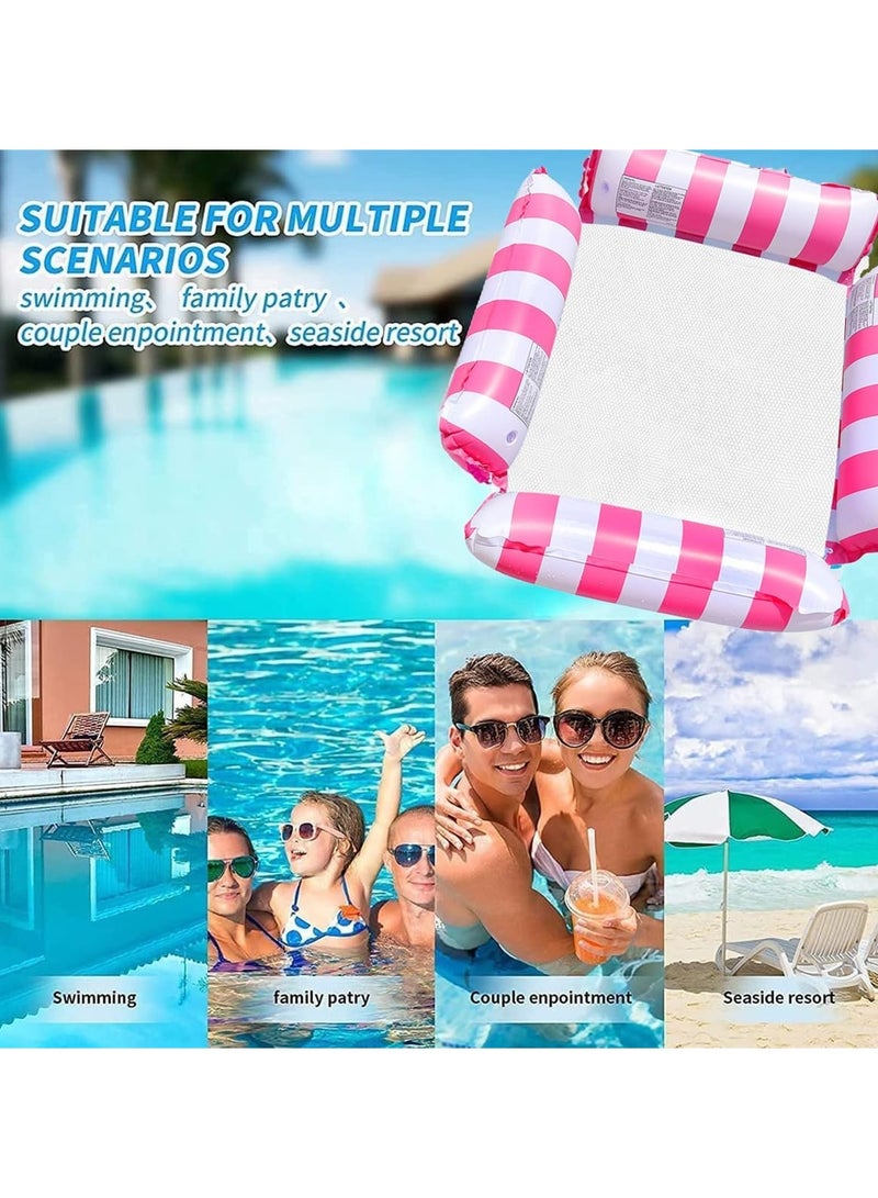Pool Floats Adult Size Inflatable Pool Float for Swimming Pool Accessories Pool Lounger Sofa Portable Floating Water Hammock Swimming Pool Chair for Outdoor Beach Pool Lake (Pink) - Image 2