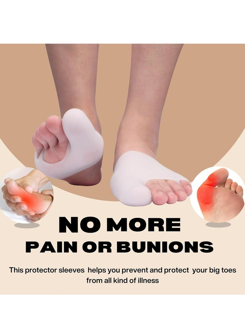 أوزيغالور 2 زوج من وسادات مشط القدم الهلامية مع تصميم جوارب أصابع القدم - أكمام واقية للوكعة لتخفيف الألم ودعم القدم - Image 2