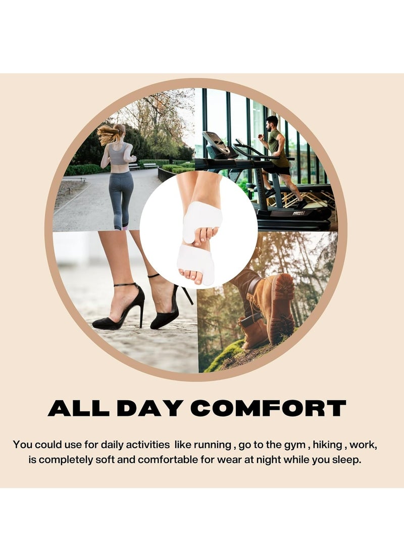 أوزيغالور 2 زوج من وسادات مشط القدم الهلامية مع تصميم جوارب أصابع القدم - أكمام واقية للوكعة لتخفيف الألم ودعم القدم - Image 5
