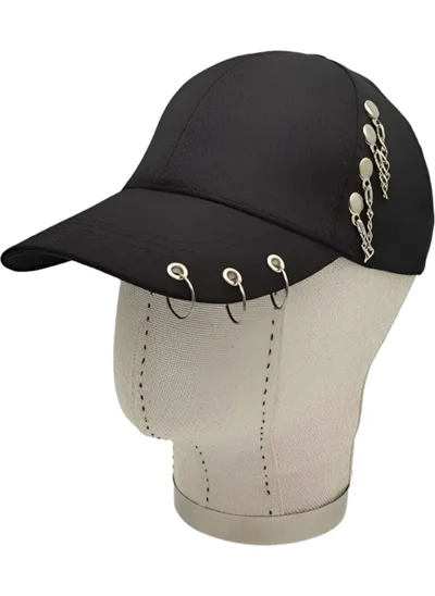 Tezzgelsin Unisex Back Adjustable K Pop Design Piercing Cap Hat