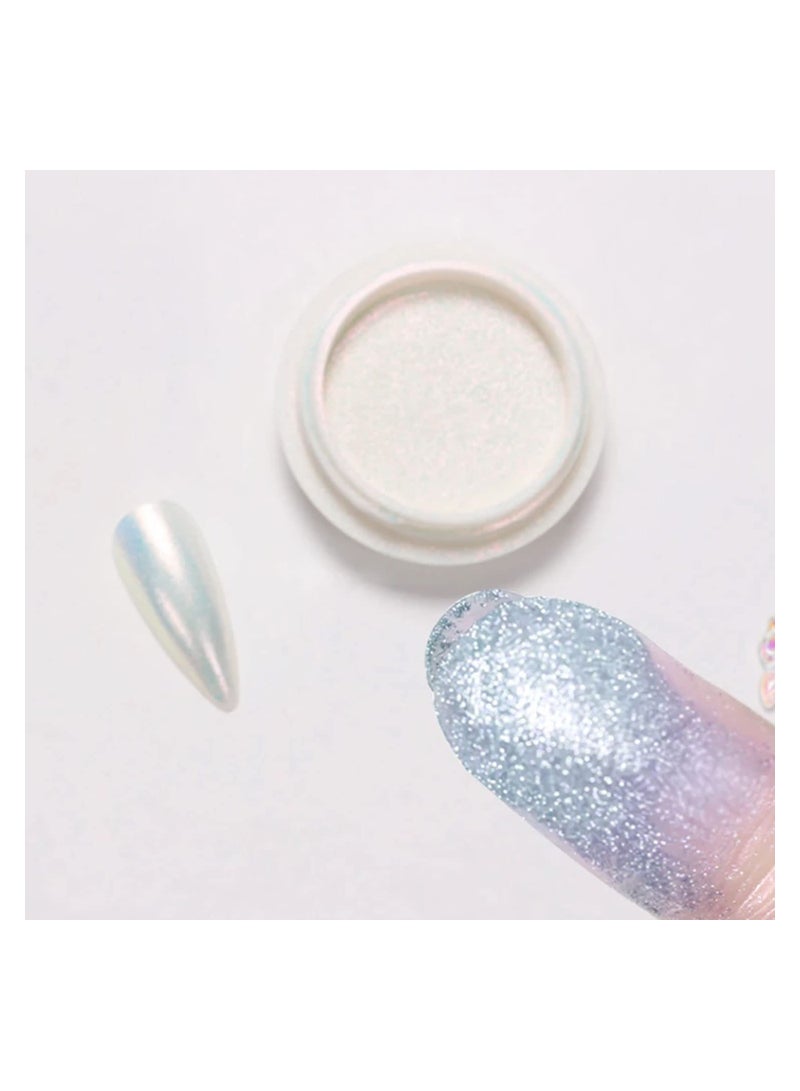 Aurora Chrome Nail Powder Set - 6 Pack Iridescent Glitter for Gel Polish, Mirror Effect Pigment, Nail Art Decoration Supplies for Women’s Manicure and Nail Design. - Image 3