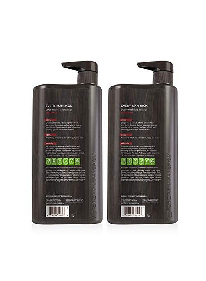 Every Man Jack Men's Body Wash - | 33-ounce Twin Pack - 2 Bottles Included | Naturally Derived, Parabens-free, Pthalate-free, Dye-free, and Certified Cruelty Free (Cedarwood) - Image 2