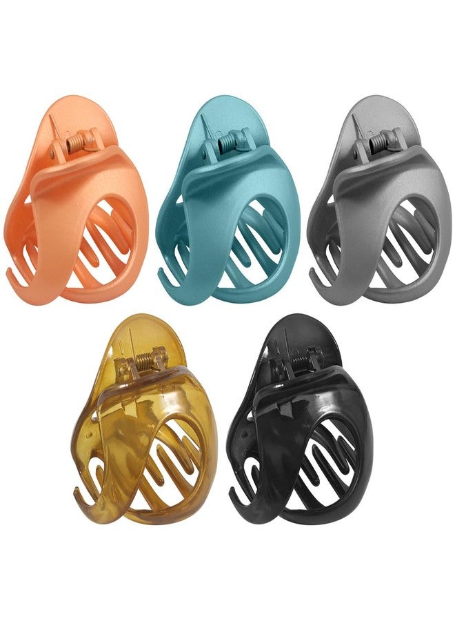 Merdia Pack of 5 Small Hair Claw Clips for Women Fine Hairs | 2.36 Inches Strong Hold Non-Slip Small Hair Clips for Women Thick & Thin Hairs | Elegant Cute Claw Clip Accessories for Woman Fashion - Image 1