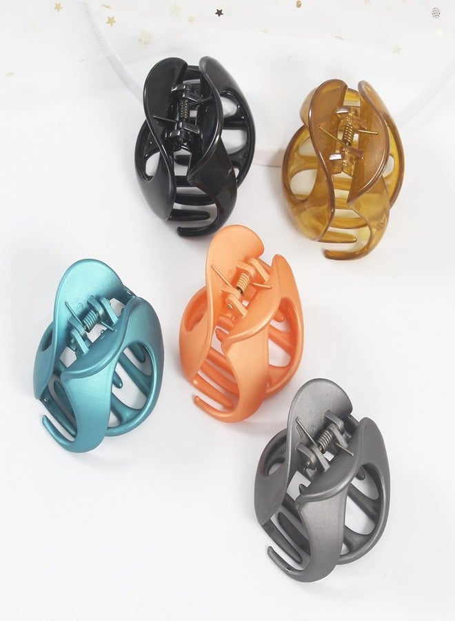 Merdia Pack of 5 Small Hair Claw Clips for Women Fine Hairs | 2.36 Inches Strong Hold Non-Slip Small Hair Clips for Women Thick & Thin Hairs | Elegant Cute Claw Clip Accessories for Woman Fashion - Image 3