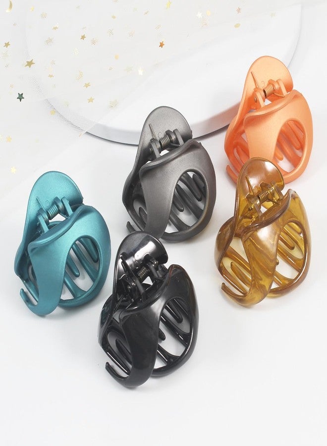 Merdia Pack of 5 Small Hair Claw Clips for Women Fine Hairs | 2.36 Inches Strong Hold Non-Slip Small Hair Clips for Women Thick & Thin Hairs | Elegant Cute Claw Clip Accessories for Woman Fashion - Image 2