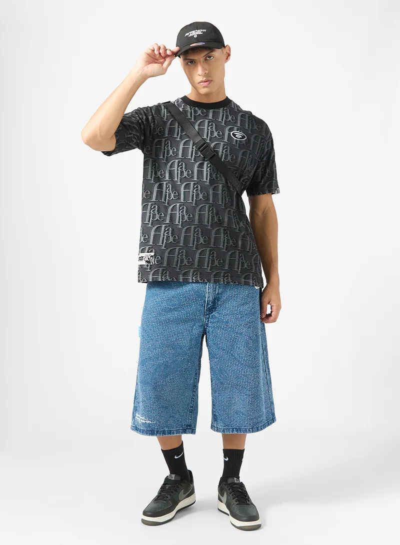 AAPE Moonface logo monogram tee
