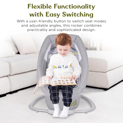 StarAndDaisy X Mastela 3 in 1 Swing Rocker Automatic for New Born Baby 0 to 18 Month Girl & Boy with 4- Swing Modes, Multi Backrest Adjustment - Ice Cream - Image 5