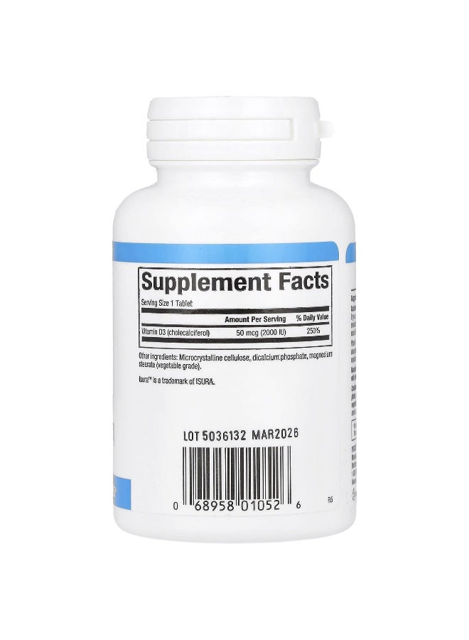 natural Factors Natural Factors, Vitamin D3, 50 mcg (2,000 IU), 90 Tablets  - Image 2