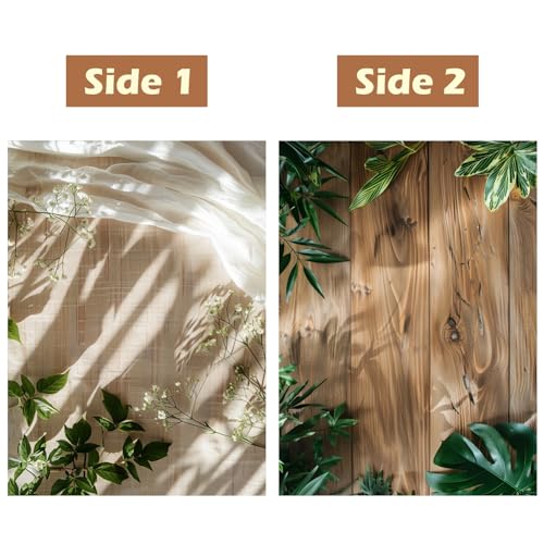 HomeArt Sheet 2 in 1 Product Photography Backdrop 3D Flat Lay Tabletop Double-Sided 20x29 Photo Background PVC Wrinkle Free for Small Products Food Cosmetics Shooot (Pack of 1, FL - 005) - Image 2