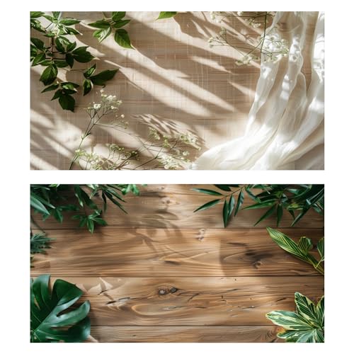 HomeArt Sheet 2 in 1 Product Photography Backdrop 3D Flat Lay Tabletop Double-Sided 20x29 Photo Background PVC Wrinkle Free for Small Products Food Cosmetics Shooot (Pack of 1, FL - 005) - Image 1