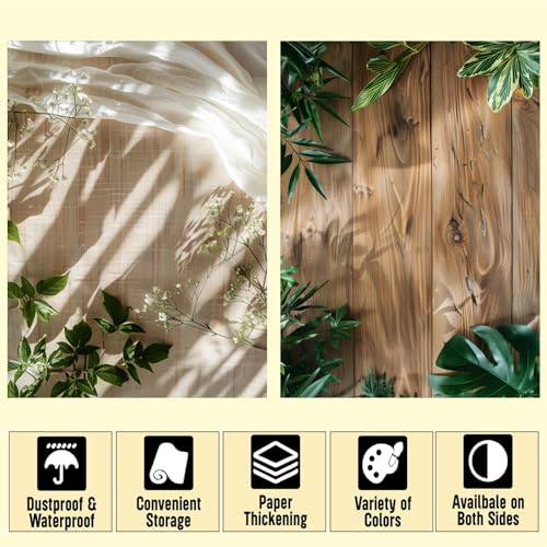 HomeArt Sheet 2 in 1 Product Photography Backdrop 3D Flat Lay Tabletop Double-Sided 20x29 Photo Background PVC Wrinkle Free for Small Products Food Cosmetics Shooot (Pack of 1, FL - 005) - Image 3