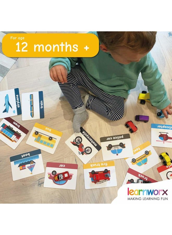 learnworx بطاقات فلاش للأطفال LearnWorx 101 للأطفال من 1-3 سنوات | بطاقات فلاش الكلمات الأولى الحائزة على جوائز | ألعاب تعليمية تساعد على تعلم الأشياء، الأرقام واللعب - بطاقات فلاش كبيرة لتعلم الأطفال في مرحلة ما قبل المدرسة - Image 4