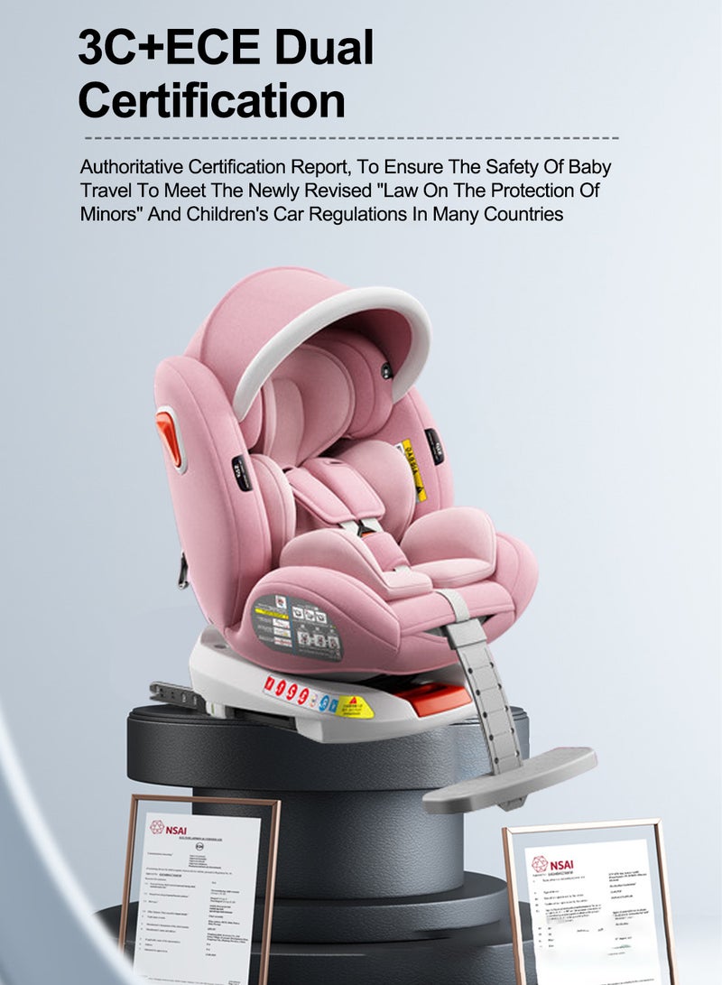 MaBaby Multifunctional Baby Car Seat 360° Rotation Safety Seats Suitable From 0 Months-12 Years With Footrest - Image 2
