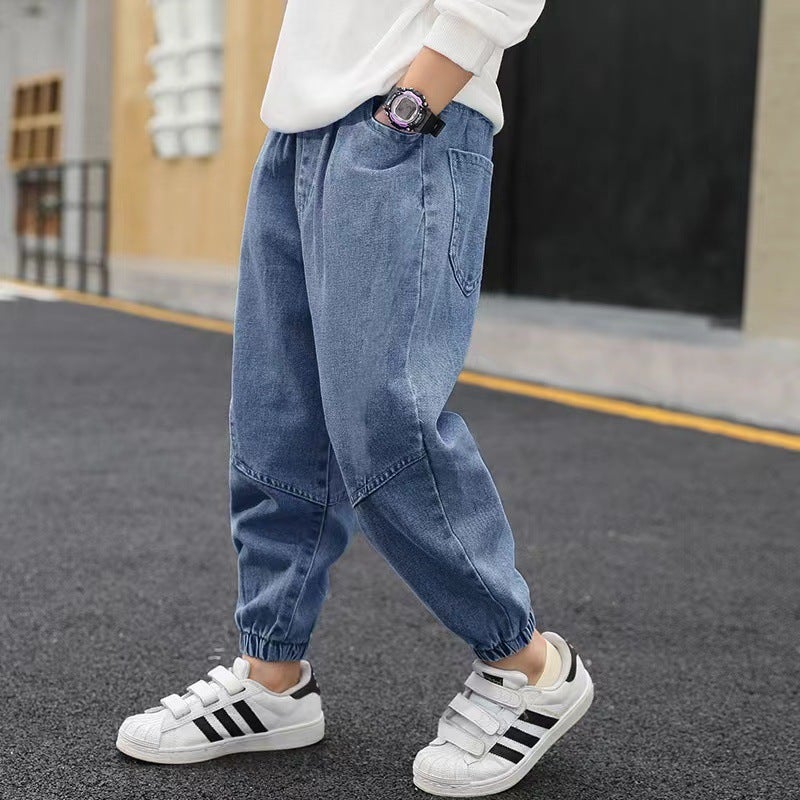 New Children'S Clothing Handsome Cartoon Jeans Factory Volume Of Large Children Loose Boys Jeans - Image 5