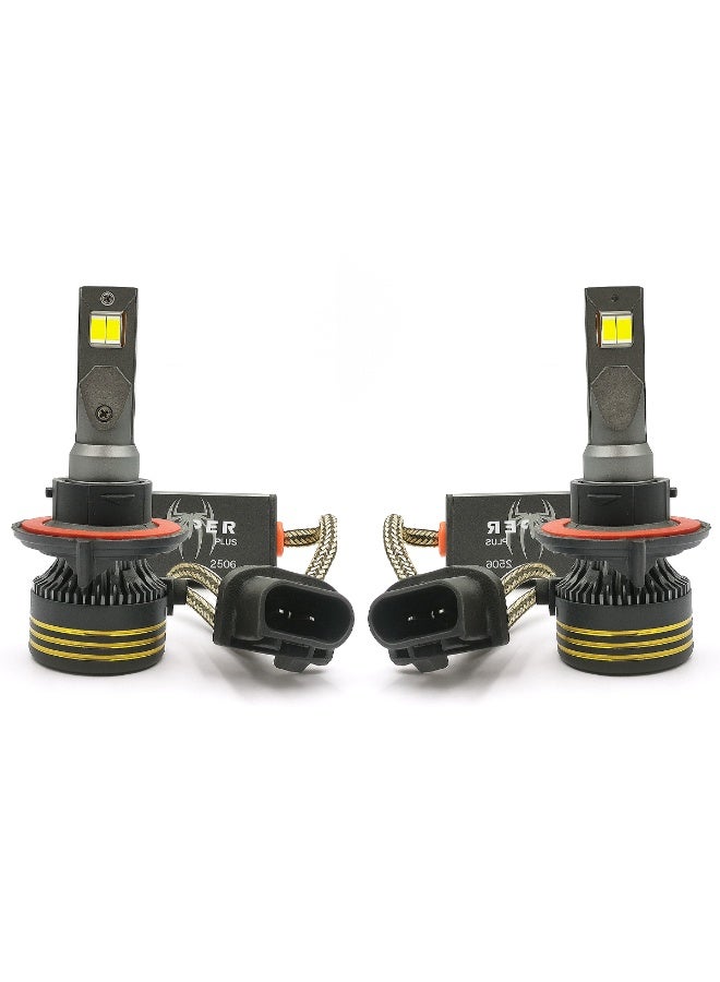 SPIDER H13 LED Headlight Bulbs 130W 15000LM, Spider Plus Super-Focused Beam, 6500K Cool White, IP65 Waterproof, 12V–24V, Plug and Play Replacement (2 Piece) - Image 1