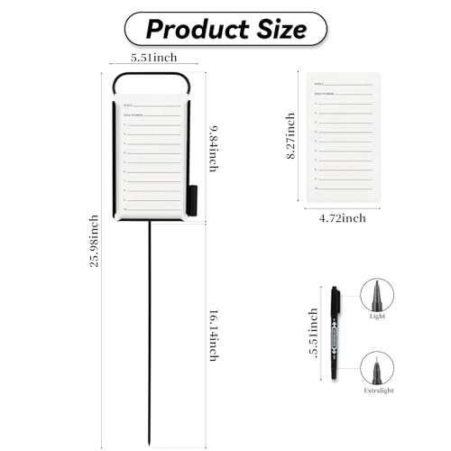 Niyanghome 4 Pcs Closest to The Pin Marker - Golf Metal Proximity Marker with 50 Sheets Cards and 4 Pens, Stainless Steel Golf Marker Golf Signs for Long Drive Putting Competition - Image 2
