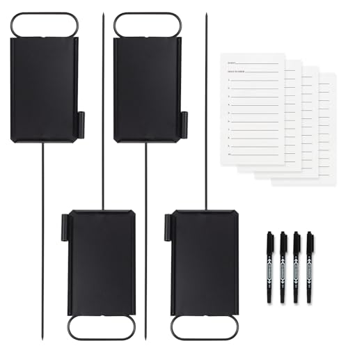 Niyanghome 4 Pcs Closest to The Pin Marker - Golf Metal Proximity Marker with 50 Sheets Cards and 4 Pens, Stainless Steel Golf Marker Golf Signs for Long Drive Putting Competition - Image 1