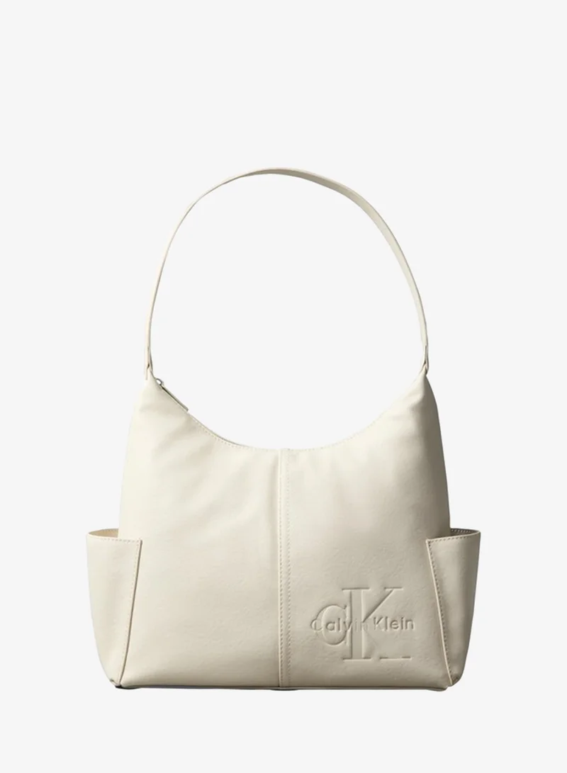 Calvin Klein Debossed Monologo Pocket Shoulder Bag