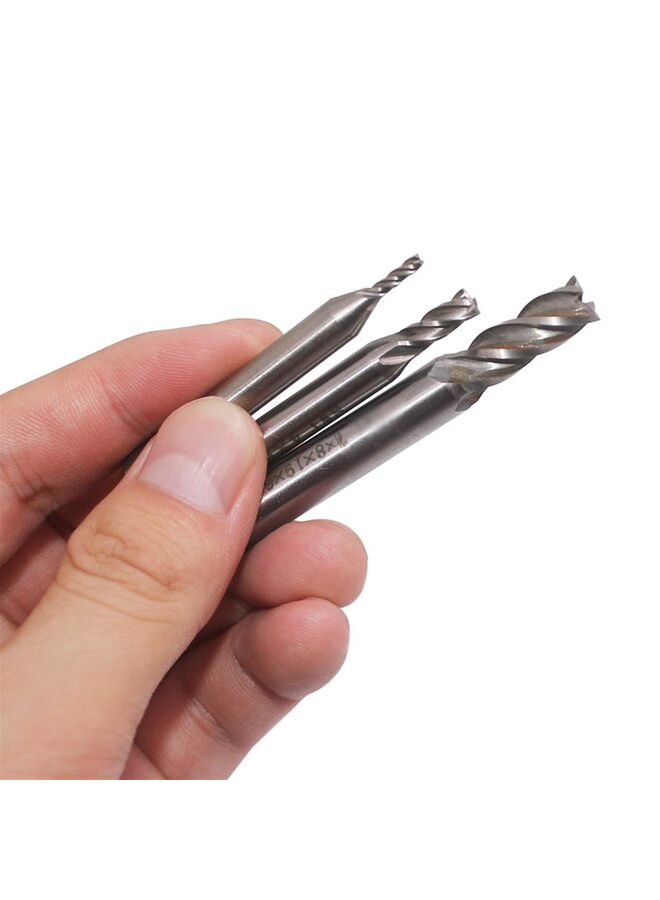 10 Piece 4 Flute End Mill Bits, 0.08 - 0.47 HSS CNC Straight Shank Drill Bit Tool Set for Wood Aluminum Steel Titanium - Image 4