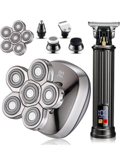 Head Shavers for Bald Men  Professional Barber Clippers Zero Gapped Hair Trimmer for Men Rotary Bald Shavers Cordless Beard Trimmer Grooming Kit