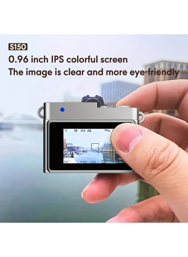 Generic Digital Camera 1080P Retro CCD Mini Cam with 0.96in Screen Indoor Outdoor Sports Portable Vintage Very Small Camcorder Video Cameras Recorder with 32GB Card, Black - Image 3