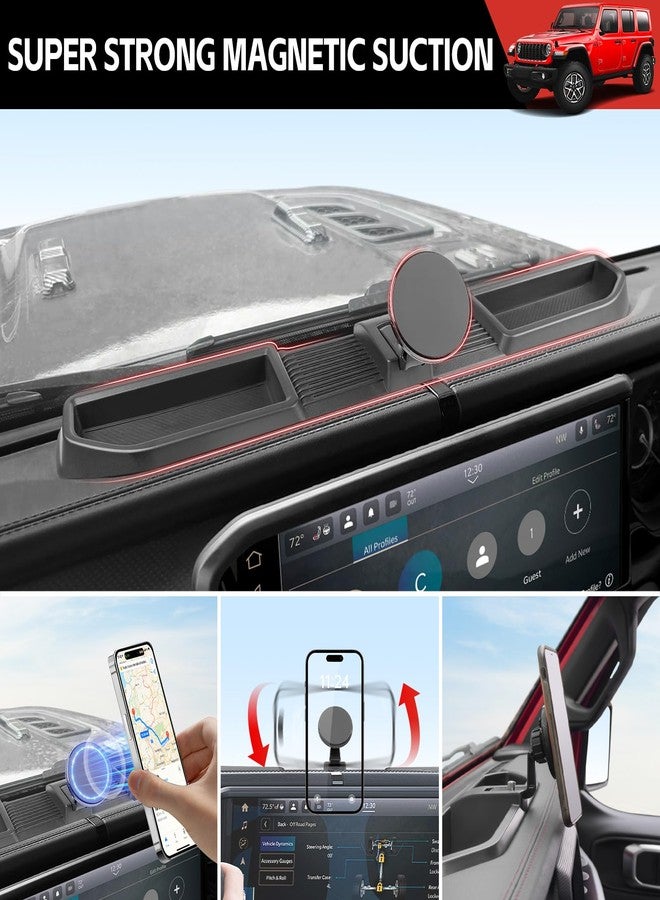 Utiiy Phone Mount Holder Fit for Jeep Wrangler JL (2024+ 4X4, Magnetic) - Image 3