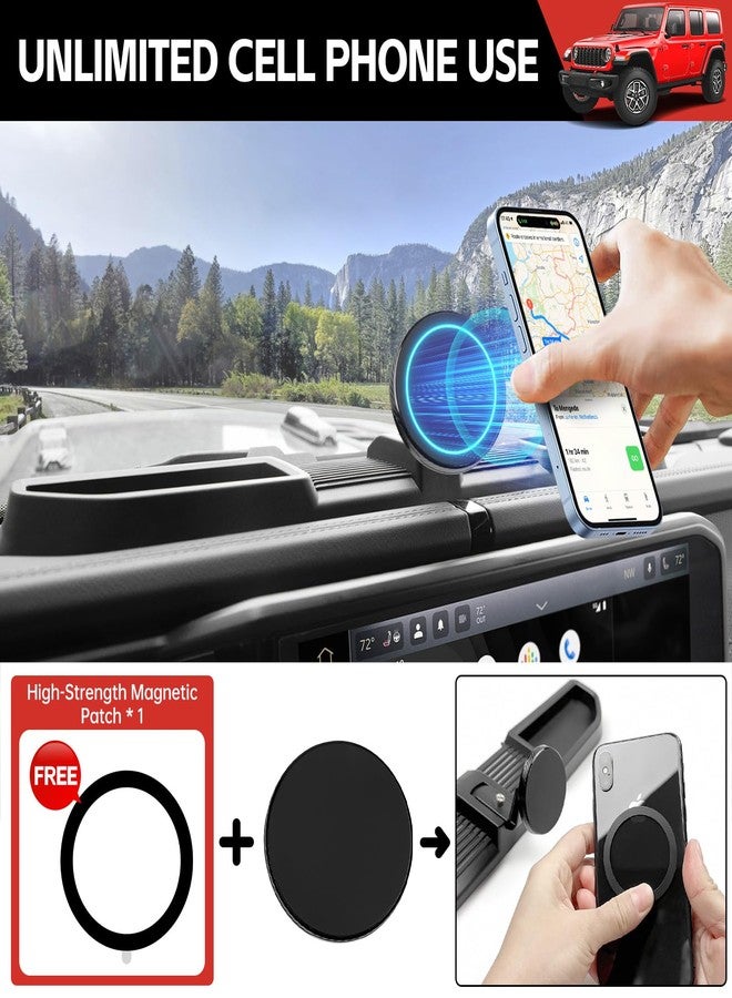 Utiiy Phone Mount Holder Fit for Jeep Wrangler JL (2024+ 4X4, Magnetic) - Image 5