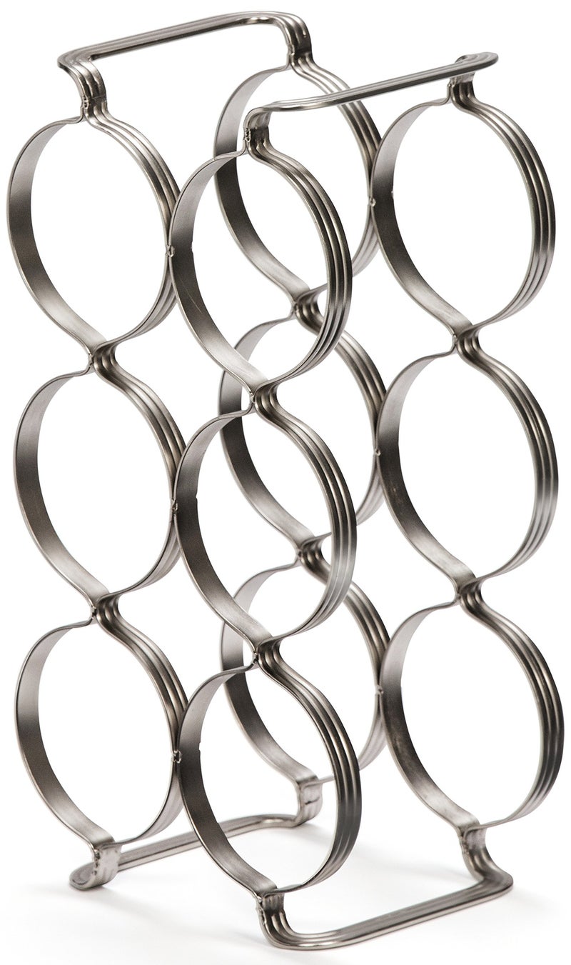 Mango Steam 6 Bottle Counter-top Wine Rack - Storage Organizer for Kitchen Countertops, Pantry, Fridge - (Silver) - Image 5