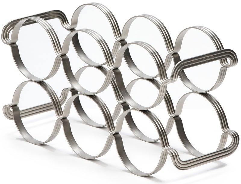 Mango Steam 6 Bottle Counter-top Wine Rack - Storage Organizer for Kitchen Countertops, Pantry, Fridge - (Silver) - Image 3