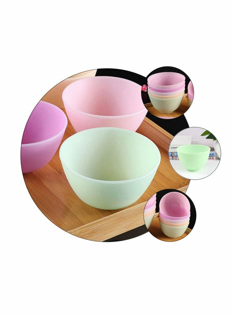 Generic - 3 Pcs Green Silicone Mixing Bowl for Mixing Facial Odorless Mask Bowl Pinch Bowls Skincare Products Care DIY Mixing Bowl for Makeup Holding Ingredient - Image 1