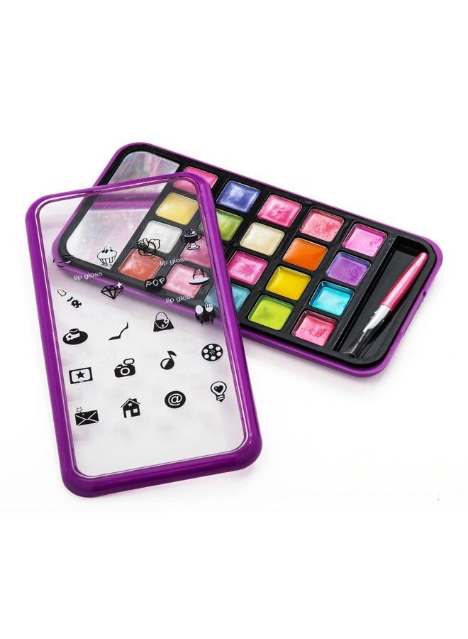 Ja-Ru Kids Makeup Beauty Toy Kit for Girls (1 Makeup Set) Cell Case with Mirror, Brush and Eyeshadow Palette. Real Washable & Non Toxic Cosmetic. Birthday Princess Party Gifts & Kids Toys. 4645-1 - Image 2