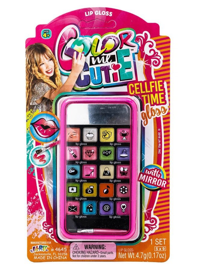 Ja-Ru Kids Makeup Beauty Toy Kit for Girls (1 Makeup Set) Cell Case with Mirror, Brush and Eyeshadow Palette. Real Washable & Non Toxic Cosmetic. Birthday Princess Party Gifts & Kids Toys. 4645-1 - Image 1