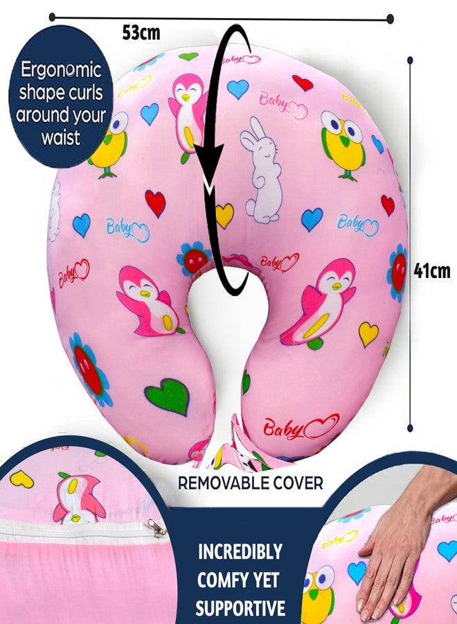 ParentsLap Gem Multipurpose Baby Feeding Nursing Cum Maternity Pillow for New Born (Pink) - Image 5